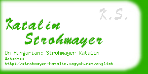 katalin strohmayer business card